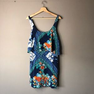 Anthropologie Maeve blue floral dress 10